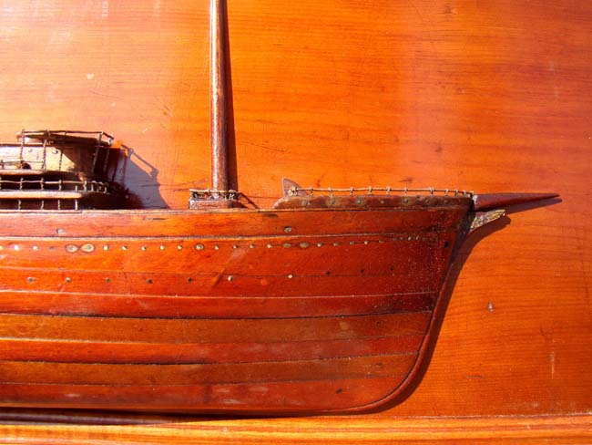 A fine antique American Half-Hull Model of an auxulliary Sail and Steamship circa 1885 — image 3